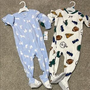 Carter's Blue and White Footies Set